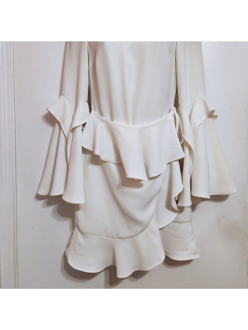 Rebecca Vallance White Mini Flare Dress US 2 - Picture 4 of 12